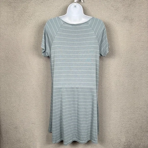 Free Fly Dress Womens XL Gray Stripe Dockside Stretch Active Outdoor Coastal - Picture 2 of 12